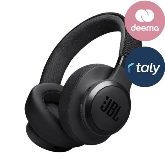 JBL Live 770NC Wireless On-Ear Headphones with True Adaptive Noise Cancelling – Black